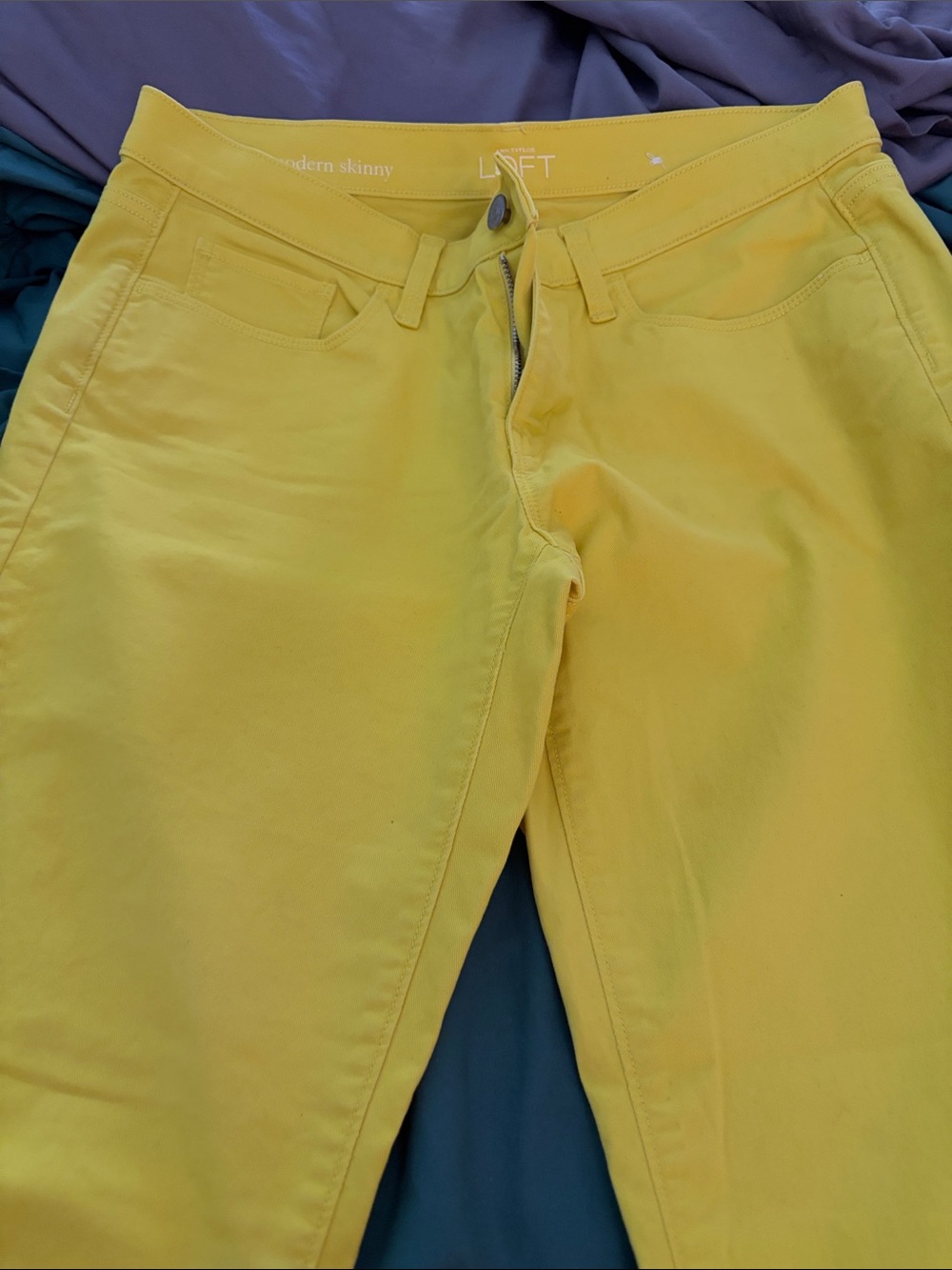LOFT Yellow Modern Skinny Jeans new no tag